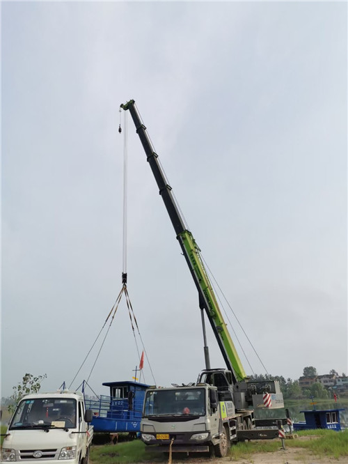 汾阳市桥梁建设吊装案例